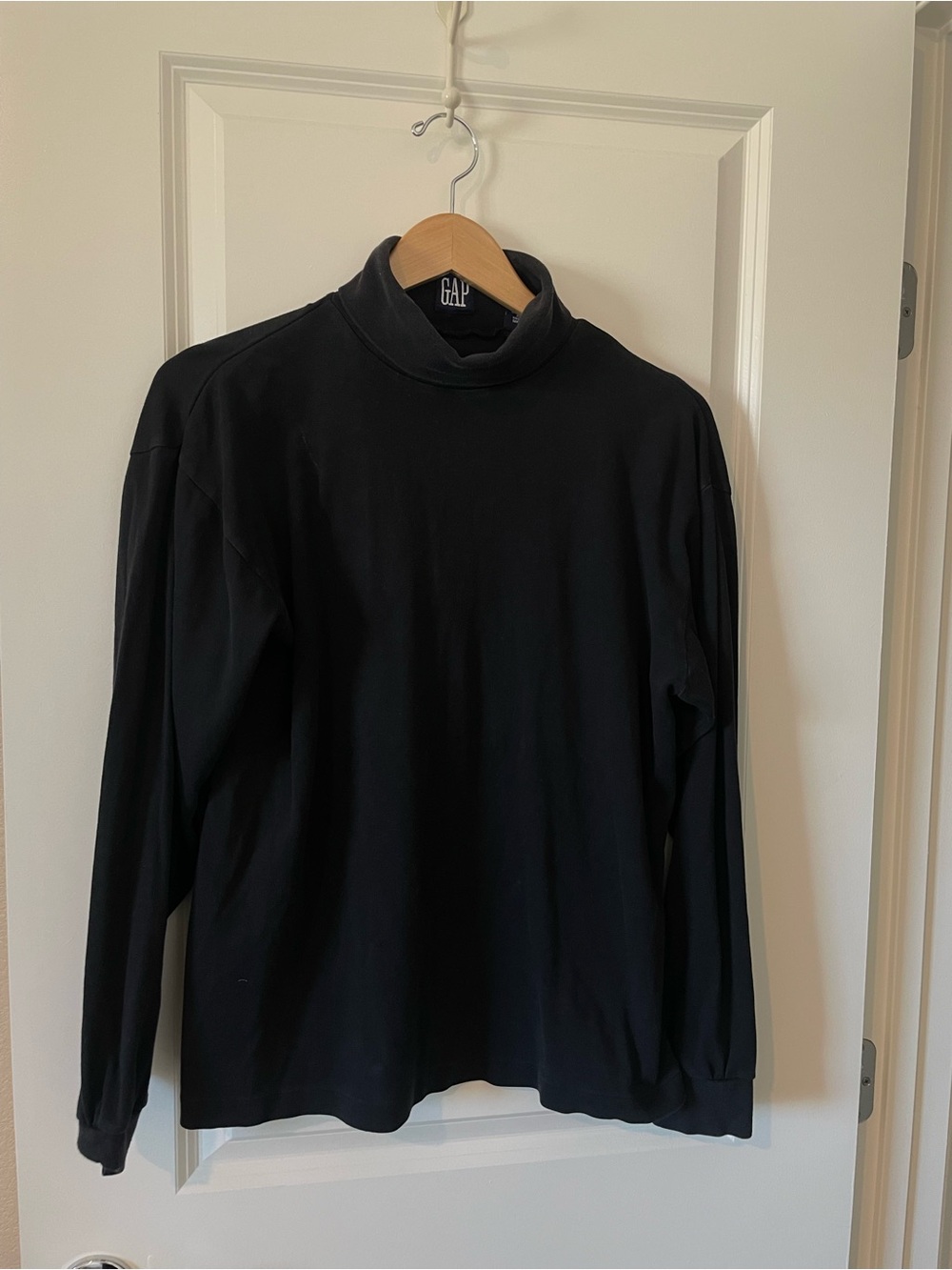 Vintage Gap Black Turtleneck Long Sleeve Top Shirt Size women’s Medium/Large